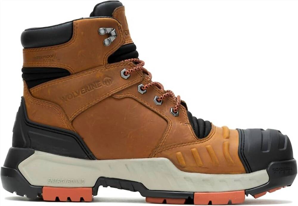 NEW WOLVERINE men's durashocks torque composite toe work boots in tan